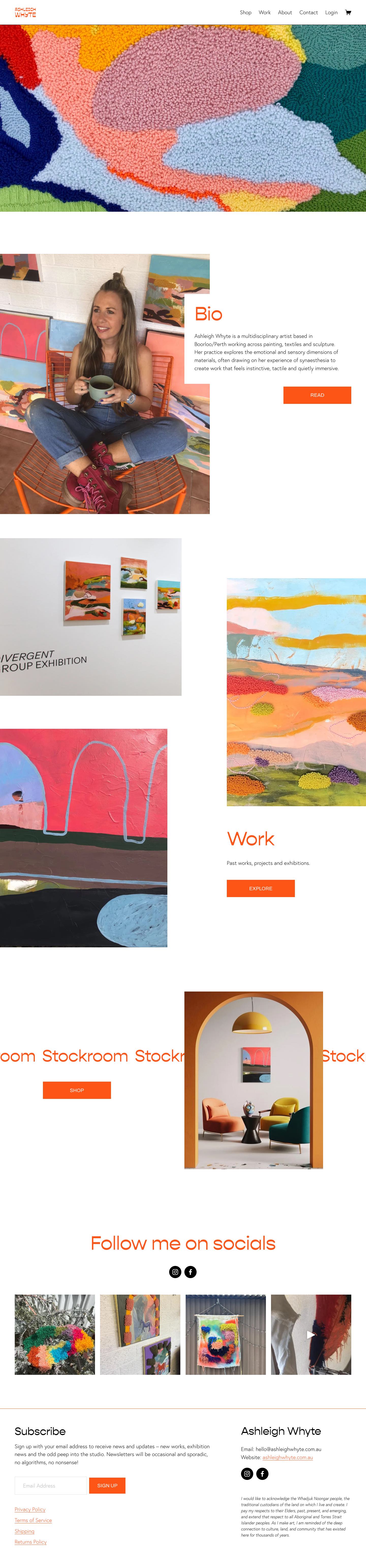Ashleigh Whyte homepage