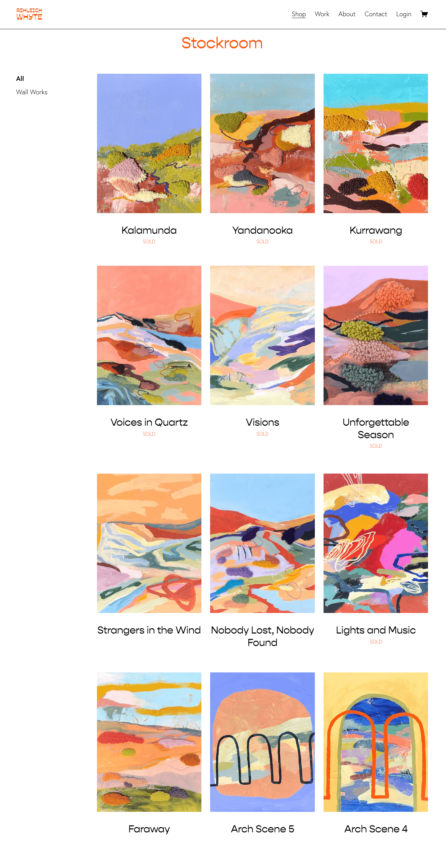 Ashleigh Whyte stockroom page