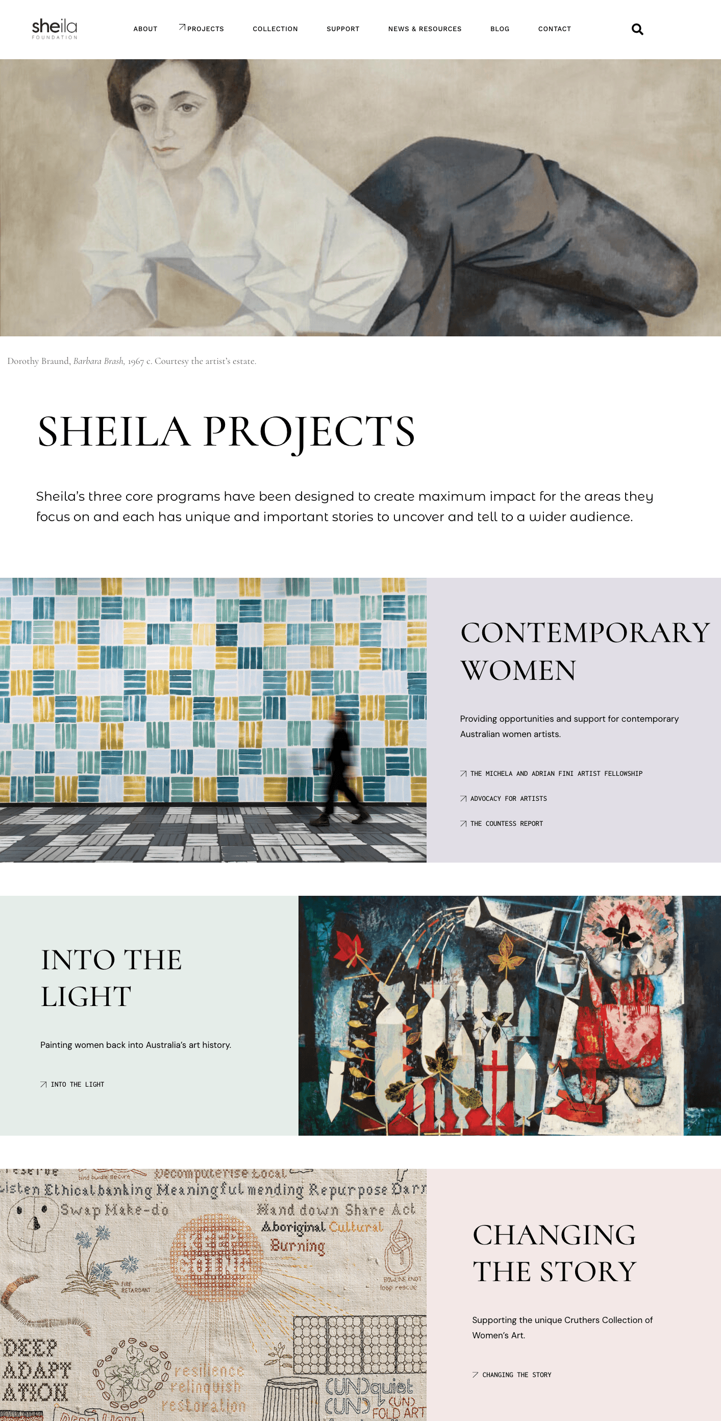 Sheila Foundation projects page